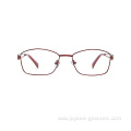 Wholesale Novelty Designer Trendy Double Bridge Temples Metal Optical Glasses